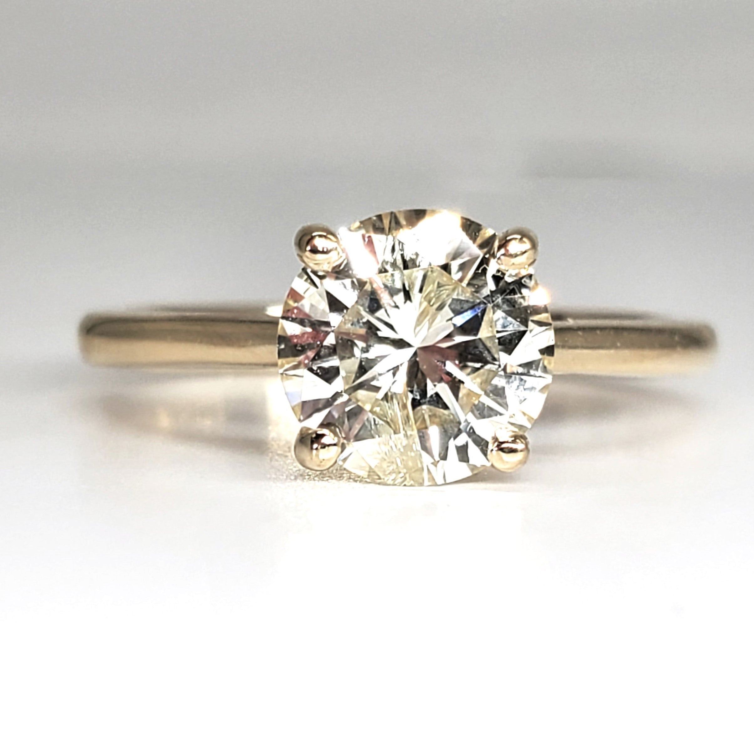 14K Yellow Gold 1.62 Carat Diamond Solitaire Ring DSR-23751