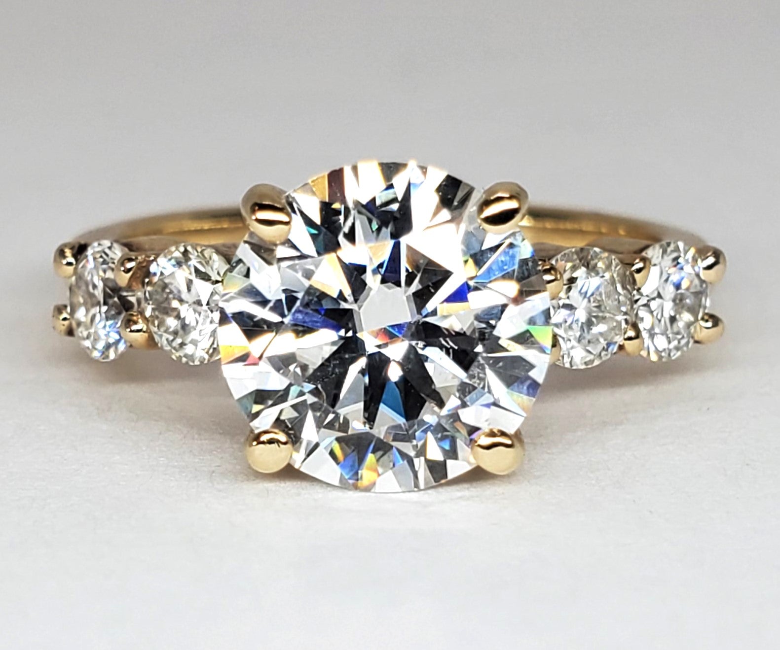 10K Yellow Gold Moissanite Solitaire Ring - DSR-23766