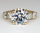 10K Yellow Gold Moissanite Solitaire Ring - DSR-23766