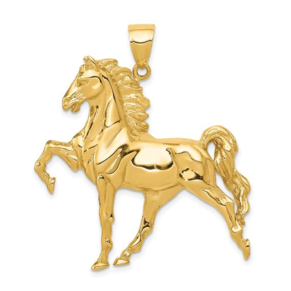 14k Yellow Gold Horse Pendant GCM-21900