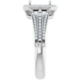 14k White Gold 1.44 CTW Radiant Cut Diamond Engagement Ring DSR-23556