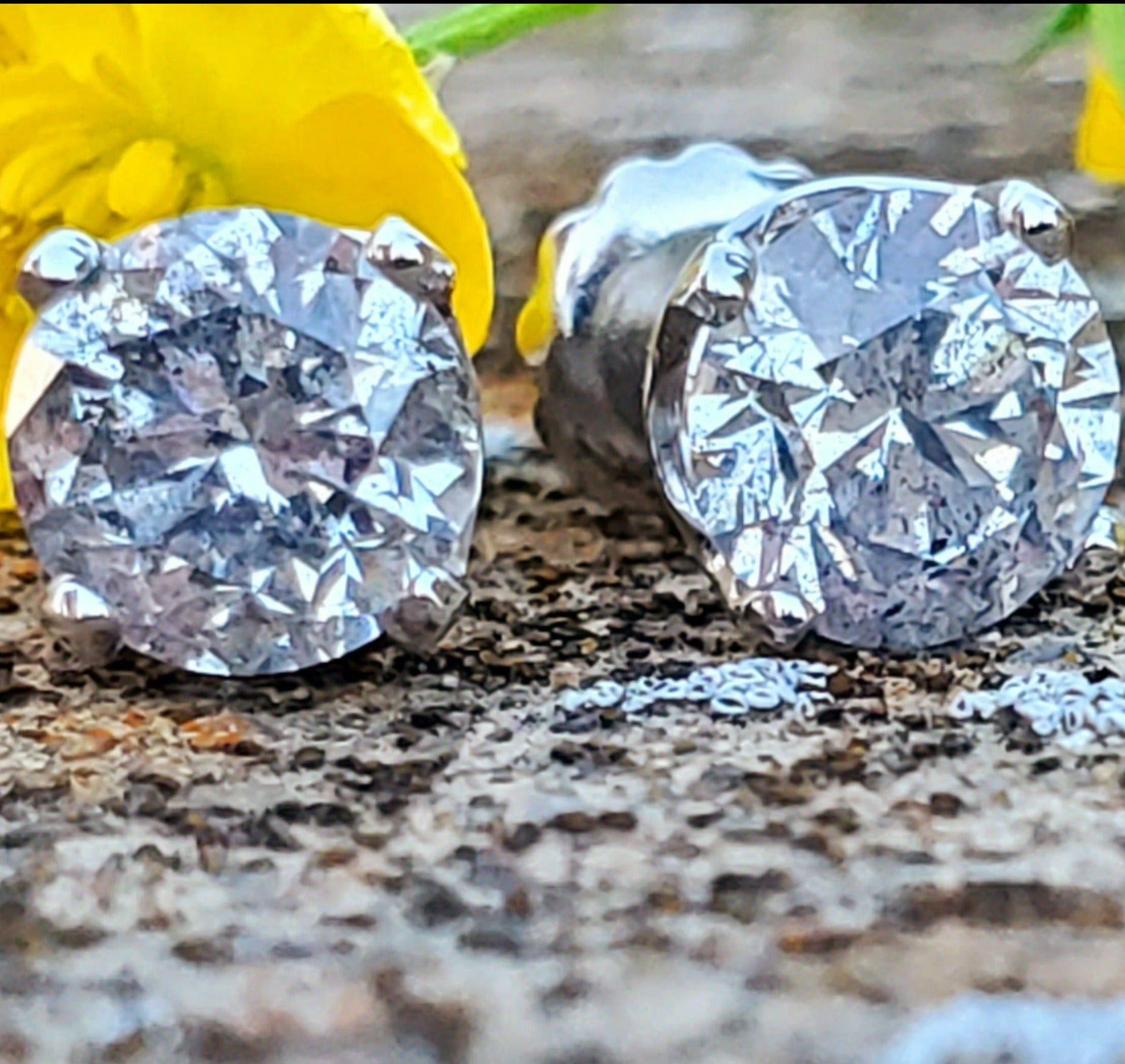 14k White Gold 2.08 CTW Diamond Stud Earrings DER-25796