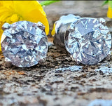 14k White Gold 2.08 CTW Diamond Stud Earrings DER-25796