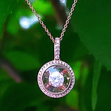14k Rose Gold .25 Carat Round Magnificence Diamond Pendant - DPD-26449