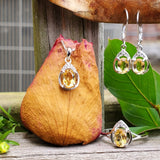 K Sterling Silver Citrine Ring, Pendant, or Earring - November