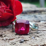 10k White Gold Ruby Ring GCR-20095