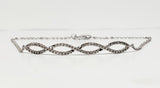 14k White Gold Diamond Infinity Adjustable Bracelet   DBR-23132