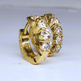 14k Yellow Gold Diamond Huggie Hoops DER-25957