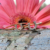 10k Rose Gold Diamond Horse Shoe Ring   DFR-26023