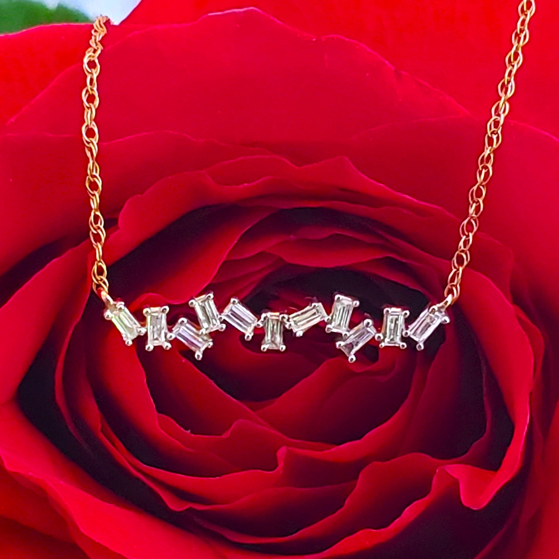 10k Rose Gold Diamond Bar Pendant  DPD-26595