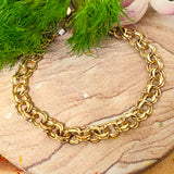 14k Yellow Gold Link Charm Bracelet   DEJ-24231