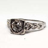 18K White Gold Old European Cut Diamond Ring DEJ-24472