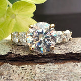 10K Yellow Gold Moissanite Solitaire Ring - DSR-23766