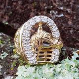 10K .95CTW Diamond Horseshoe Horsehead Ring DGR-23303
