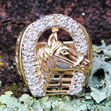 10K .95CTW Diamond Horseshoe Horsehead Ring DGR-23303