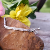 Sterling Silver Diamond Bar Bolo Bracelet SDM-11333