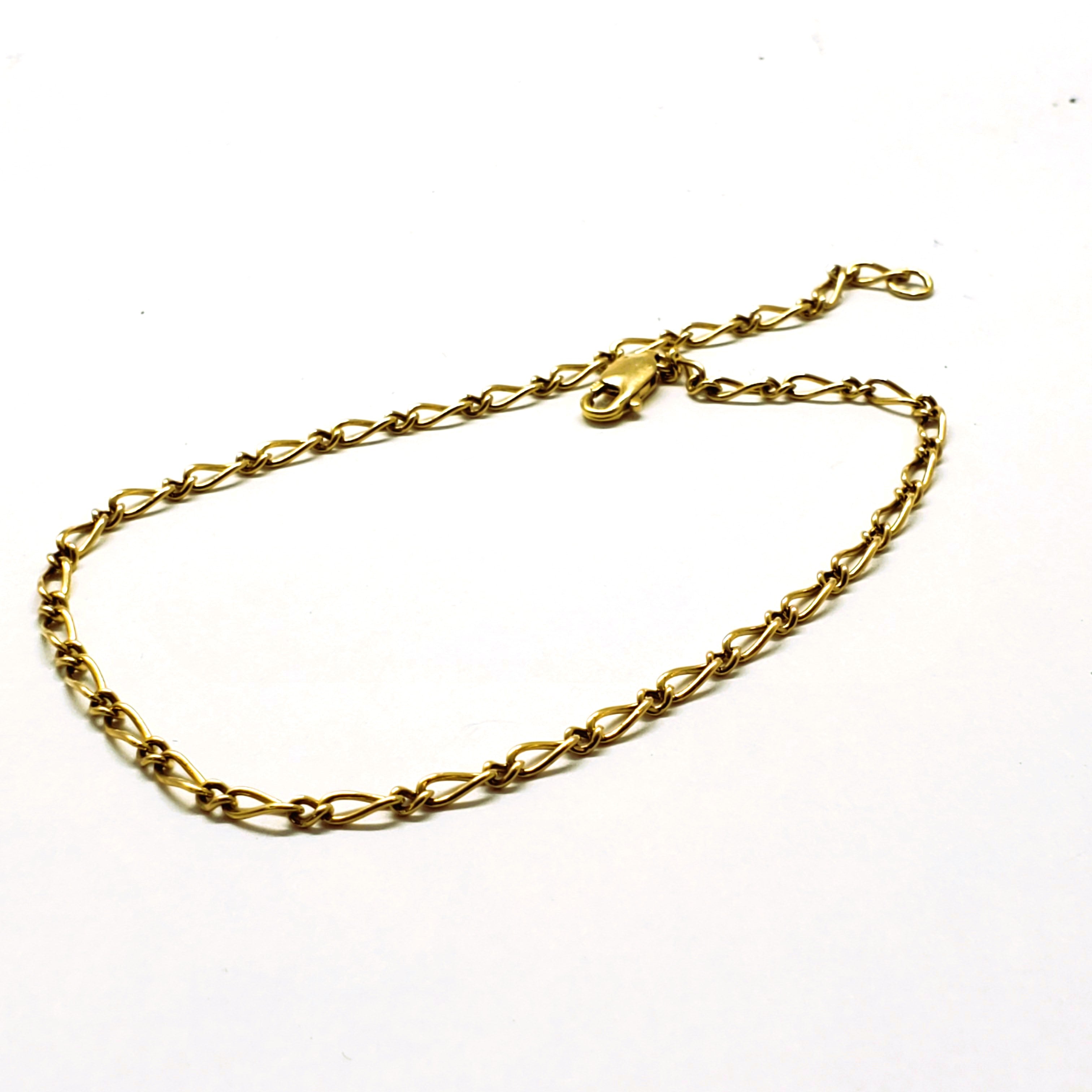 10k Yellow Gold Hollow Milano Rope Anklet DEJ-24553