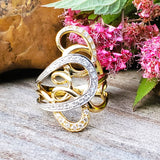 18k Yellow Gold & Platinum Diamond Ring  DFR-26089