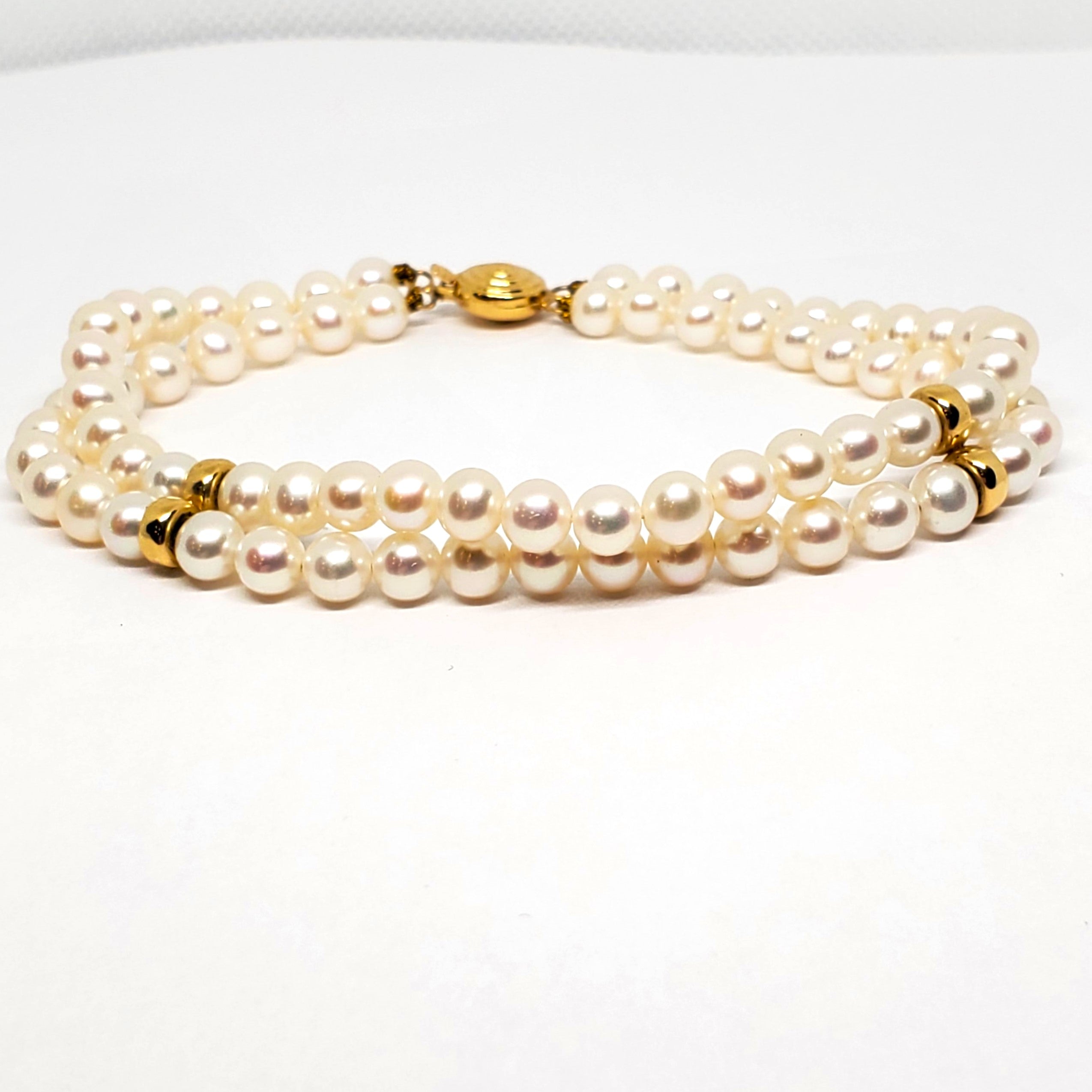14k Gold 5-6mm Akoya Pearl Bracelet  GPS-20109