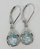 C Sterling Silver Sky Blue Topaz Ring, Pendant or Earring - March