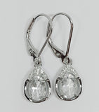 D Sterling Silver White Topaz Ring, Pendant or Earring - April