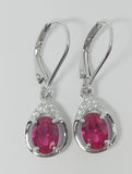 G Sterling Silver Created Ruby Ring, Pendant, or Earring - July