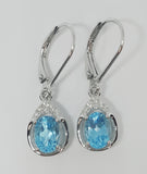 L Sterling Silver Blue Topaz Ring, Pendant, or Earring - December