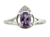 F Sterling Silver Created Alexandrite Ring, Pendant, or Earring - June