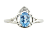 L Sterling Silver Blue Topaz Ring, Pendant, or Earring - December