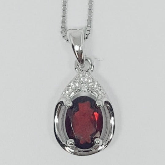az Sterling Silver Garnet Ring, Pendant, or Earring - January