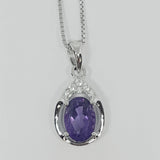 B Sterling Silver Amethyst Ring, Pendant, or Earring - February