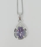 F Sterling Silver Created Alexandrite Ring, Pendant, or Earring - June