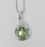 H Sterling Silver Peridot Ring, Pendant, or Earring - August