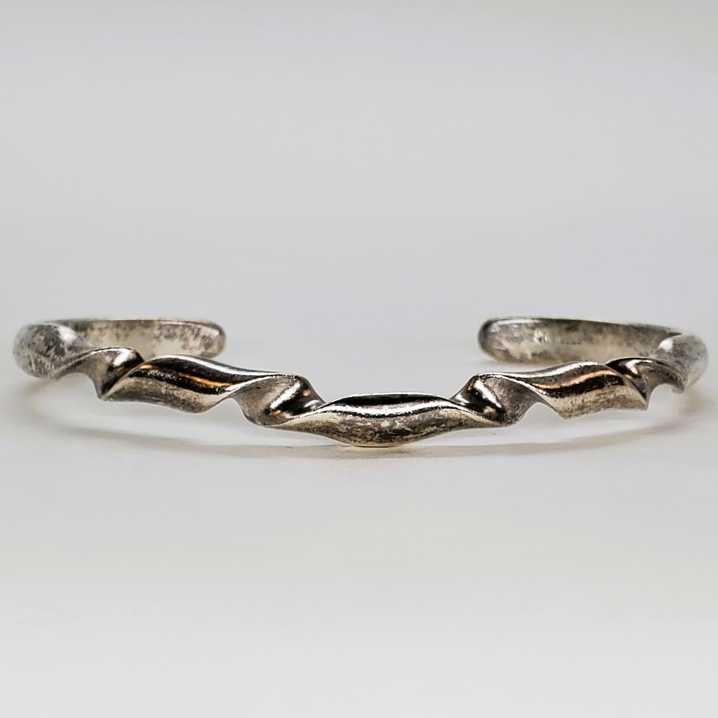 Sterling Silver Twist Cuff Braselet SSJ-13506