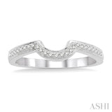 1/10 ctw Round Cut Diamond Wedding Band in 14K White Gold