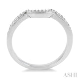 1/10 ctw Round Cut Diamond Wedding Band in 14K White Gold