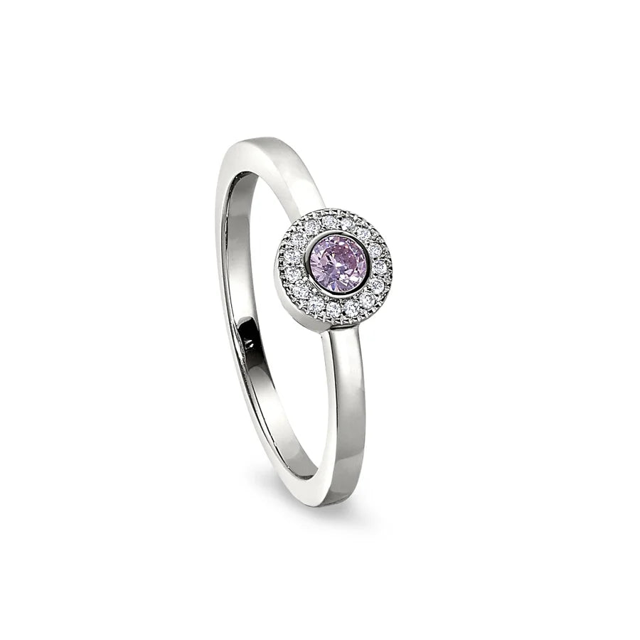 Add-A-Birthstone Sterling Silver Simulated Gemstone & Diamond Rings