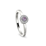 Add-A-Birthstone Sterling Silver Simulated Gemstone & Diamond Rings