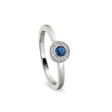 Add-A-Birthstone Sterling Silver Simulated Gemstone & Diamond Rings