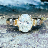 14K Yellow Gold 1.70CTW Oval Diamond Ring DSR-23800