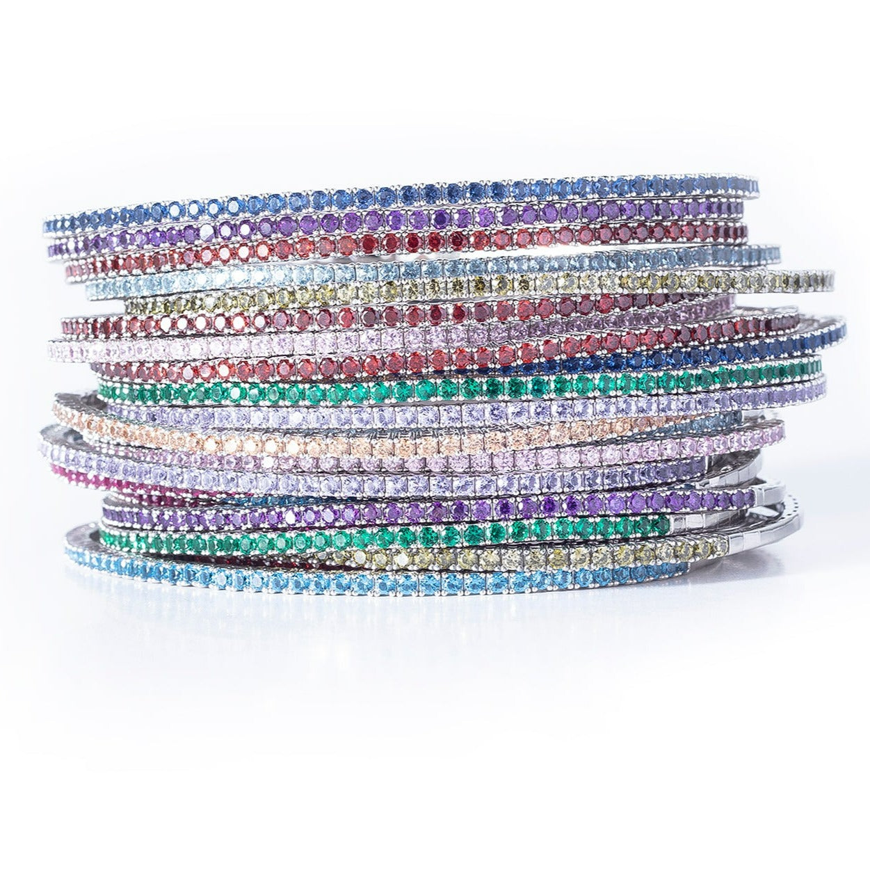 aa Birthstone Flex Bangles Simulated Gemstone Bracelets - All Months