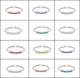 ag Bella Cavo Sterling Silver Simulated Gemstone Rings for Each Month
