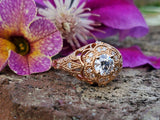 14k Rose Gold Round Lab Grown Diamond Ring DSR-23682