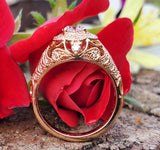14k Rose Gold Round Lab Grown Diamond Ring DSR-23682