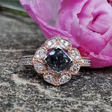 14k Rose Gold 1.65 CTW Salt and Pepper Diamond Ring DFR-25975