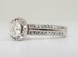 14k White Gold Round Brilliant Cut Diamond Ring & Band - DSR-23202