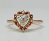 14k Rose Gold .94 CTW Heart Shape Diamond Ring DSR-23673