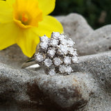 14k White Gold 2CTW Diamond Cluster Ring DEJ-24340