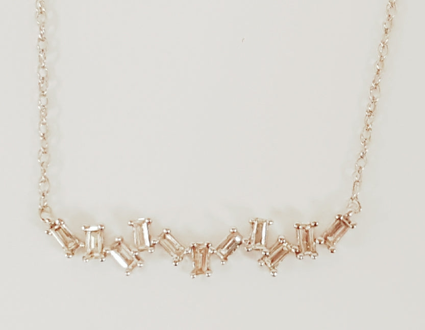 10k Rose Gold Diamond Bar Pendant  DPD-26595