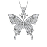 10 Karat White Gold .38CTW Diamond Butterfly Pendant  DPD-26691